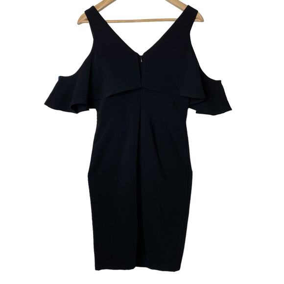 Greylin Selah Cold Shoulder Black Dress with Slit, size Small - Picture 3 of 7